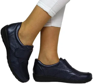 Półbuty Stylowe Caprice 9-24706-42 883 Ocean Per Deer Skóra Naturalna - CAPRICE - Półbuty damskie - miniaturka - grafika 1