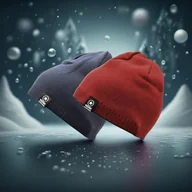 Czapki damskie - Dwustronna Męska Zimowa Czapka Bordo/Granat - L/XL REDSD ST-514E - miniaturka - grafika 1