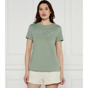 Armani Exchange T-shirt Regular Fit - Koszulki i topy damskie - miniaturka - grafika 1