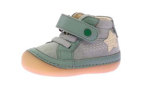 KICKERS Chłopiec Unisex Kinder SOKISTIC Botki, Gwiazda Zielona, 18 EU, Gwiazda zielona, 18 EU