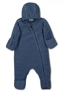 Sterntaler Dziecięcy kombinezon unisex z mikropolaru, z zamkiem błyskawicznym i mankietami na dłonie i stopy, niebieski (Tintenblau), 86 - Kombinezony dla dzieci - miniaturka - grafika 1