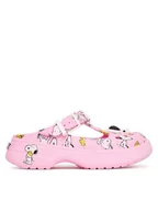 Klapki i japonki damskie - Crocs Klapki Peanuts Mary Jane Clog 211130 Różowy - miniaturka - grafika 1