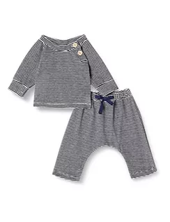 Bluzki dla niemowląt - 2-częściowy zestaw bawełniany welurowy dla niemowląt, Bleu/Blanc, 3 miesi?cy - grafika 1