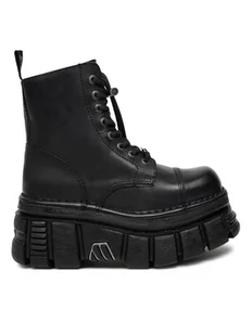 NEW ROCK Glany M-NEWMILI083-S21 Czarny - Glany damskie - miniaturka - grafika 1