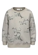Bluzy dla chłopców - NAME IT Bluza chłopięca Nmmfeliks Sweat Unb, Peyote Melange, 104 - miniaturka - grafika 1