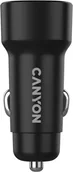 Ładowarki samochodowe - CANYON Ładowarka samochodowa OnDrive 24 24W 2xUSB-A czarna - miniaturka - grafika 1