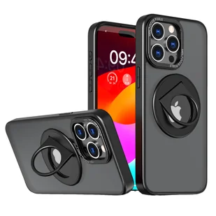 INF Magnetyczne etui ochronne na telefon z niewidoczną podstawką, kompatybilne z iPhonem Czarny iPhone 14 Pro Max - Etui i futerały do telefonów - miniaturka - grafika 1