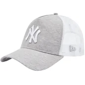 Czapki męskie - New Era Jersey Ess 9FORTY New York Yankees Trucker Cap 12381106, Mężczyzna, Czapka z daszkiem, Szary - miniaturka - grafika 1