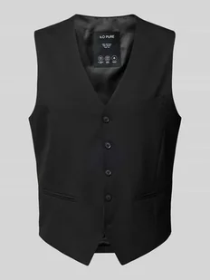 Kamizelka do garnituru o kroju slim fit z krótkimi rozcięciami po bokach model ‘s.O PURE’ - Kamizelki męskie - miniaturka - grafika 1