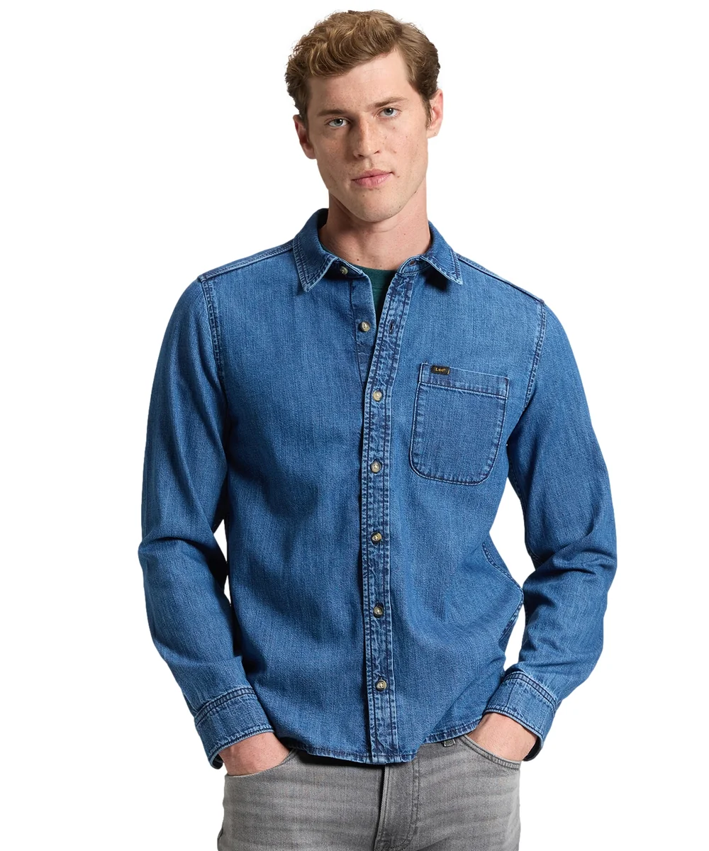 Koszula Lee LEESURE SHIRT 112386366 Silver Moon XXL