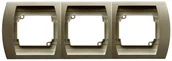 Klawisze i ramki - Ospel Ramka GAZELA METALIC Potrójna pozioma satyna R-3JH/16 - miniaturka - grafika 1