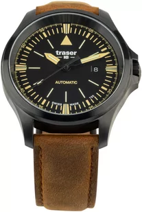 Zegarek Zegarek Traser TS-110756 P67 Officer Pro Automatic Black Leather Strap - Zegarki męskie - miniaturka - grafika 1