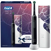 Szczoteczki do zębów - Szczoteczka Oral-B Pro 3 3500 Black + Etui Floral - miniaturka - grafika 1