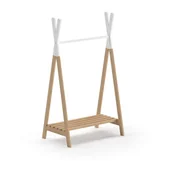 Wieszaki do szafy - Biały/naturalny wieszak dziecięcy z litego drewna sosnowego KIDDY – Vipack - miniaturka - grafika 1