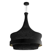 Lampy sufitowe - Bawełniana lampa wisząca Dota 5030 Amplex LED 32W 3000K nad stół czarny - miniaturka - grafika 1