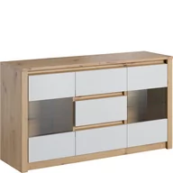 Komody - Komoda K2D Malta White Gała Meble White, Dąb Artisan - miniaturka - grafika 1