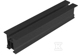 Profil aluminiowy bez ścianek bocznych z kanałem na śrubę teową i wpust, dł=2220mm, czarny (E-67-2220-CZ) - Akcesoria do kolektorów i fotowoltaiki - miniaturka - grafika 1