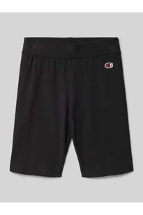 Szorty z dzianiny dresowej z wyhaftowanym logo - Champion - Spodnie sportowe damskie - miniaturka - grafika 1