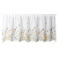 Firany - Firanka zazdrostka Pola 45 x 140 cm kwiatki biały - miniaturka - grafika 1