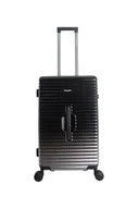 Walizki - Walizka średnia SAXOLINE Twist Trunk M niebieska - miniaturka - grafika 1