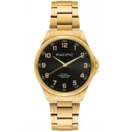 Zegarki męskie - Złoty męski zegarek na bransolecie PACIFIC SSMB-1102-06 - miniaturka - grafika 1