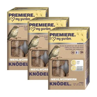 PREMIERE Pyzy z mącznikami 3 x 6 sztuk - Karma dla ptaków - miniaturka - grafika 1