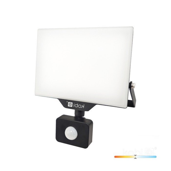 Halogen Lampa Naświetlacz LED DELYO MHNC 50W 4250lm 4000K Neutralna Barwa IP54 Czujnik Ruchu PIR KOBI