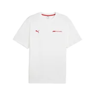 Koszulki sportowe męskie - Męska koszulka F1® ESS+ o luźnym kroju z grafiką PUMA White - miniaturka - grafika 1