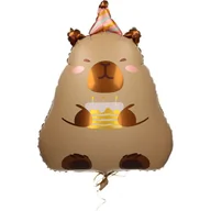 Balony i akcesoria - BALON FOLIOWY 20" KAPIBARA CAPYBARA Z TORTEM - miniaturka - grafika 1
