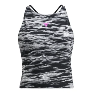 Damski top treningowy Under Armour Project Rock Lets Go Btb Top Pt - czarny - UNDER ARMOUR - Koszulki sportowe damskie - miniaturka - grafika 1