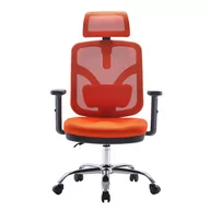 Fotele i krzesła biurowe - Fotel ergonomiczny ANGEL biurowy obrotowy jOkasta Pomarańczowa - miniaturka - grafika 1