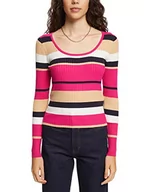Swetry damskie - edc by ESPRIT Damski sweter 082CC1I304, 662/różowy fuksja 3, XXS - miniaturka - grafika 1