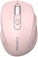 Myszki - Canyon 6 buttons wireless 2.4Ghz mouse, MX8650A Sensor, DPI up to 1600,Injection case, 3 M life times left and right switches, 2xAAA battery, ABS material. Size: 105x71x40mm, Weight: 59g, Pink - miniaturka - grafika 1