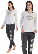 Piżamy damskie - Piżama Damska bawełna z długim rękawem S Vienetta - miniaturka - grafika 1