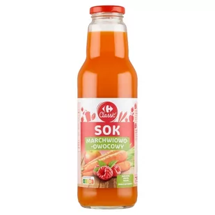 Carrefour Classic Sok marchwiowo-owocowy marchew jabłko malina 750 ml - Soki i napoje niegazowane - miniaturka - grafika 1