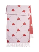 Apaszki i szaliki damskie - Pieces Szal w kolorze czerwono-jasnoróżowym - miniaturka - grafika 1