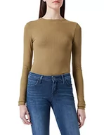 Bluzki damskie - G-STAR RAW Damska bluzka z długim rękawem Slim Rib, Zielony (Fresh Army Green D19903-c794-9822), XL - miniaturka - grafika 1