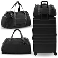 Torby podróżne - Torba Podróżna Bagaż Podręczny Fitness Siłowniana Czarna 30 L - miniaturka - grafika 1