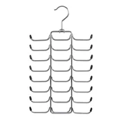 Wieszaki do szafy - Zeller Uchwyt na krawaty, paski srebrny, 40x21 cm - miniaturka - grafika 1