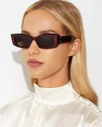 Okulary przeciwsłoneczne - Valentino Bordowe okulary przeciwsłoneczne Quattro - miniaturka - grafika 1