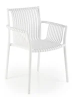 Fotele i krzesła ogrodowe - Białe sztaplowane krzesło ogrodowe W6-G62 - miniaturka - grafika 1