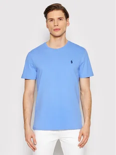 Ralph Lauren Polo T-Shirt 710671438230 Niebieski Custom Slim Fit - Koszulki męskie - miniaturka - grafika 1
