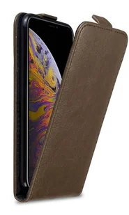 Pokrowiec Do Apple iPhone XS MAX w Etui BRĄZOWA KAWA  Flip Case Cover Obudowa Ochronny Cadorabo - Etui i futerały do telefonów - miniaturka - grafika 1