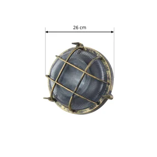 Lindby Daaje kinkiet industrialny okrągły - Lampy ogrodowe - miniaturka - grafika 1