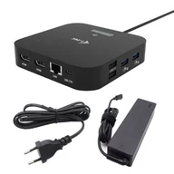 Stacje dokujące i replikatory portów - i-tec USB-C Dual HDMI Docking Station with Power Delivery 100 W + Universal Charger 100W Przewodowa USB 3.2 Gen 2 (3.1 Gen 2) Type-C Czarny - miniaturka - grafika 1