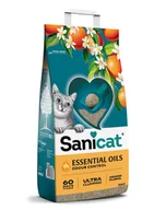 Żwirek dla kotów - SANICAT Essential Oils Orange floral 10 kg żwirek bentonitowy z kwiatowym zapachem - - miniaturka - grafika 1