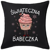Poduszki dekoracyjne - CZARNA Poduszka świąteczna - miniaturka - grafika 1