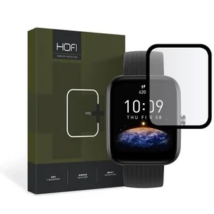 Szkło hybrydowe HOFI Hybrid Pro+ do Amazfit BIP 3/3 Pro Czarny - Akcesoria do smartwatchy - miniaturka - grafika 1