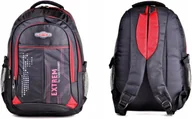 Plecaki - Lekki PLECAK Męski Czarny CZERWONY Młodzieżowy TORNISTER Bag Street EXTREM - miniaturka - grafika 1