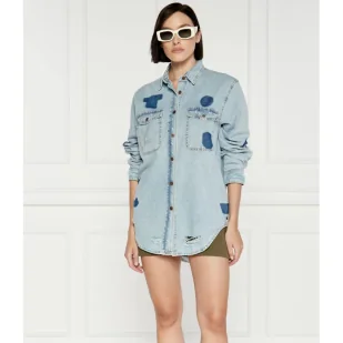 One Teaspoon Jeansowa koszula HENDRIXE | Oversize fit - Koszule damskie - miniaturka - grafika 1